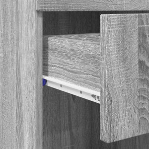 Mobile da Bagno con porta Grigio sonoma 37 x 31.5 x 82 cm 880347