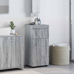Mobile da Bagno con porta Grigio sonoma 37 x 31.5 x 82 cm 880347