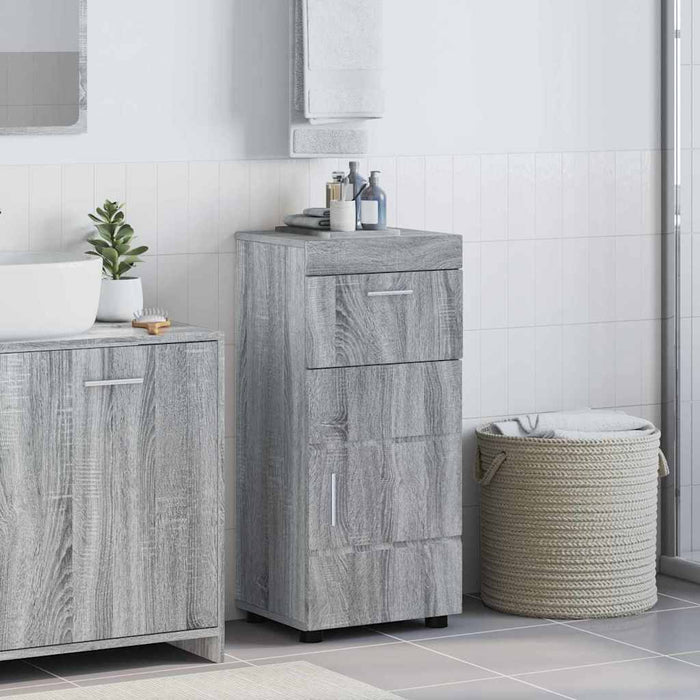 Mobile da Bagno con porta Grigio sonoma 37 x 31.5 x 82 cm 880347