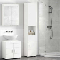 Mobile da Bagno con porta TULUM Bianco 37 x 31.5 x 203 cm 880351
