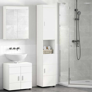 Mobile da Bagno con porta TULUM Bianco 37 x 31.5 x 203 cm 880351