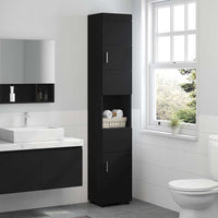 Mobile da Bagno TULUM Nero 37 x 31.5 x 203 cm Legno multistrato 880352