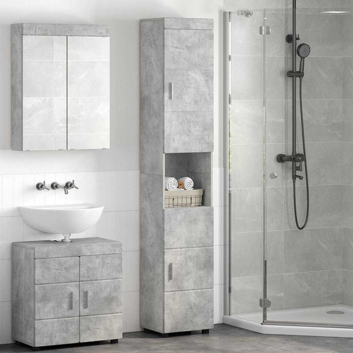 Mobile da Bagno TULUM Grigio cemento 37 x 31.5 x 203 cm 880354