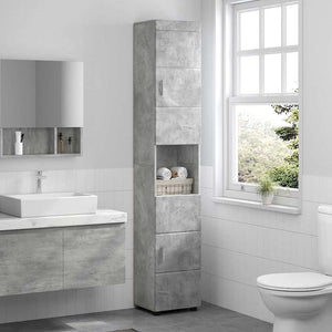 Mobile da Bagno TULUM Grigio cemento 37 x 31.5 x 203 cm 880354
