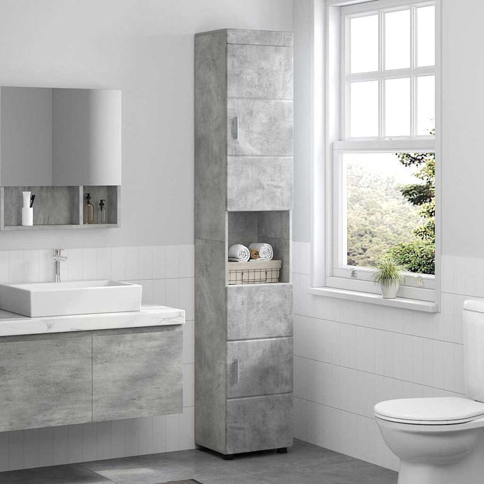 Mobile da Bagno TULUM Grigio cemento 37 x 31.5 x 203 cm 880354