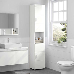 Mobile da Bagno TULUM Bianco lucido 37 x 31.5 x 203 cm 880355