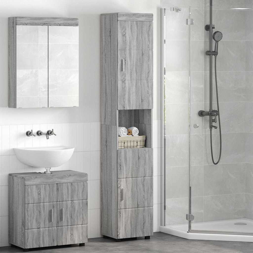 Mobile da Bagno TULUM Grigio sonoma 37 x 31.5 x 203 cm 880357