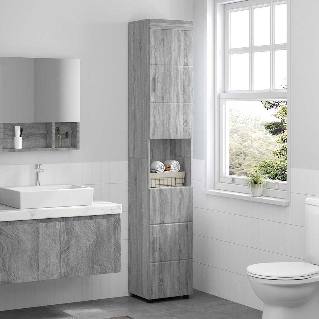 Mobile da Bagno TULUM Grigio sonoma 37 x 31.5 x 203 cm 880357