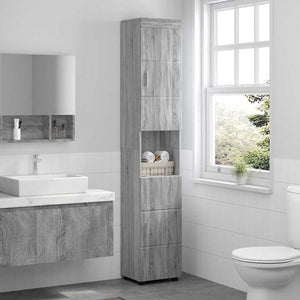 Mobile da Bagno TULUM Grigio sonoma 37 x 31.5 x 203 cm 880357