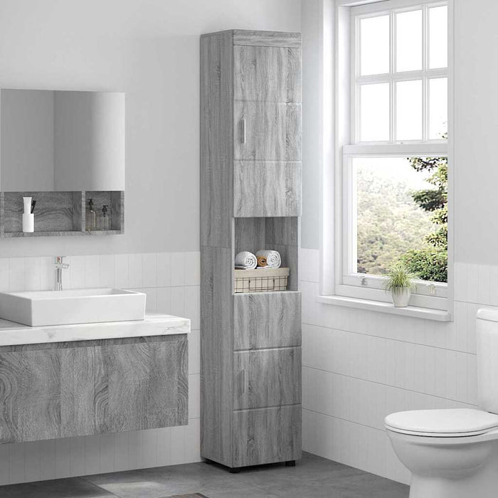 Mobile da Bagno TULUM Grigio sonoma 37 x 31.5 x 203 cm 880357
