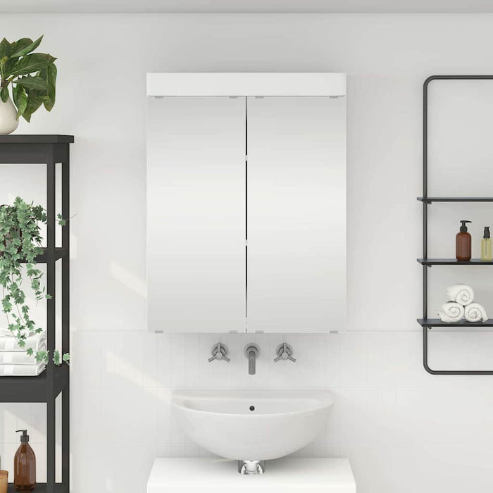 Mobiletto per specchio da bagno TULUM Bianco 60 x 16,5 x 78 cm 880361
