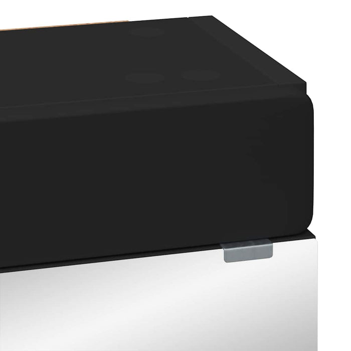 Mobiletto per specchio da bagno TULUM Nero 60 x 16,5 x 78 cm 880362