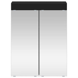 Mobiletto per specchio da bagno TULUM Nero 60 x 16,5 x 78 cm 880362