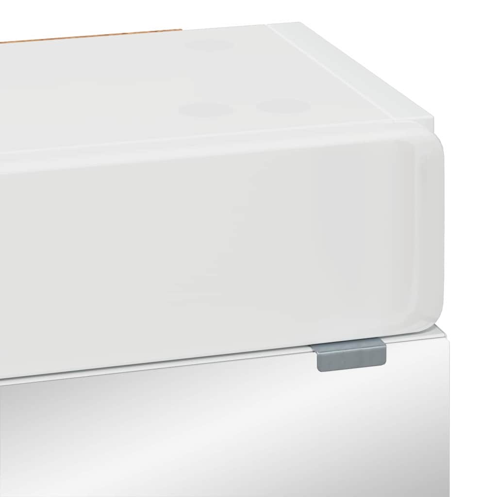 Mobiletto per specchio da bagno con porta TULUM Bianco Lucido 880365