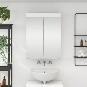 Mobiletto per specchio da bagno con porta TULUM Bianco Lucido 880365