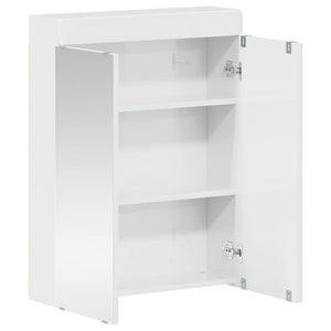 Mobiletto per specchio da bagno con porta TULUM Bianco Lucido 880365