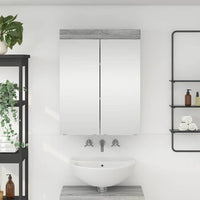 Mobiletto per specchio da bagno con porta TULUM Grigio Sonoma 880367