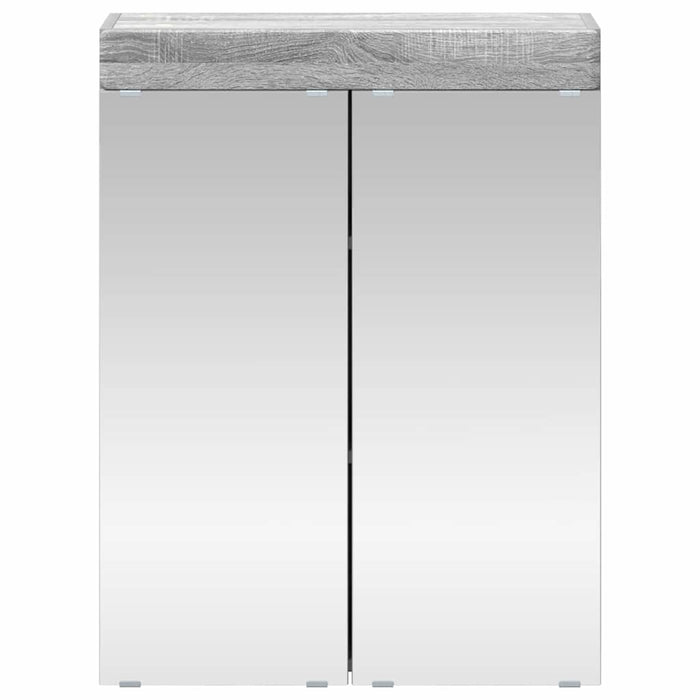 Mobiletto per specchio da bagno con porta TULUM Grigio Sonoma 880367
