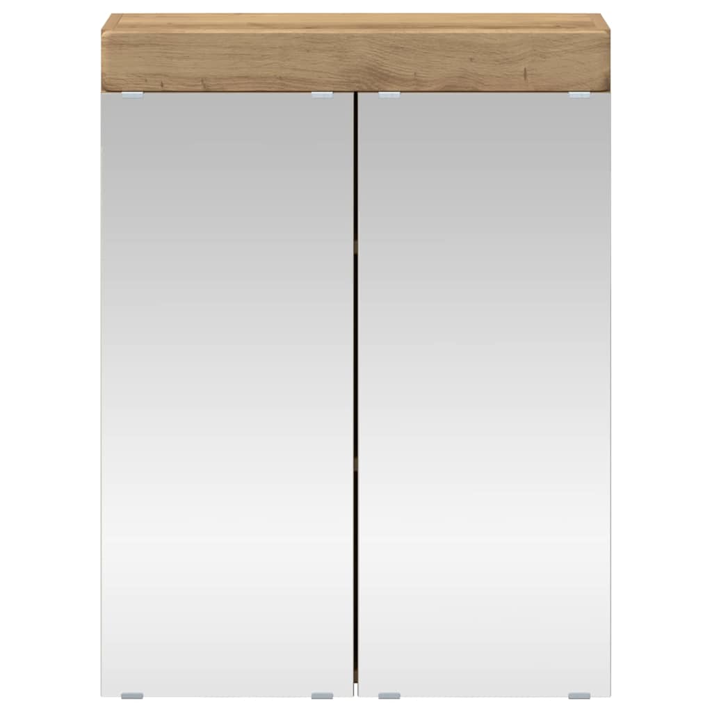 Mobiletto per specchio da bagno TULUM Rovere artigianale 880370