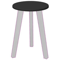 Piano del tavolo Nero 30 x 30 x 1.5 cm Legno multistrato 880372