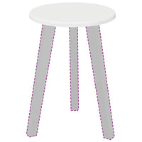 Piano del tavolo Bianco lucido 30 x 30 x 1.5 cm 880375