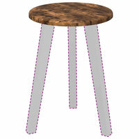 Piano del tavolo Rovere fumo 30 x 30 x 1.5 cm Legno multistrato 880376