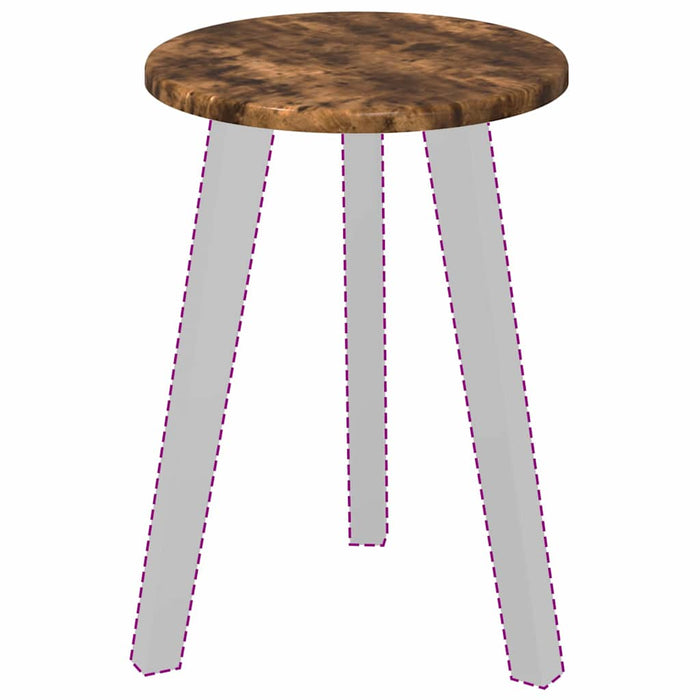 Piano del tavolo Rovere fumo 30 x 30 x 1.5 cm Legno multistrato 880376