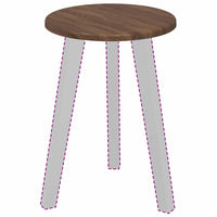 Piano del tavolo Rovere marrone 30 x 30 x 1.5 cm 880378