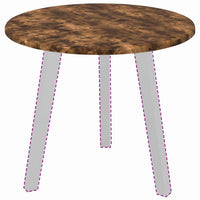 Piano del tavolo Rovere fumo 50 x 50 x 1.5 cm Legno multistrato 880396