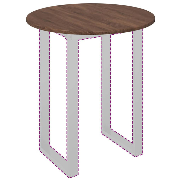 Piano del tavolo Rovere marrone 60 x 60 x 1.5 cm 880408