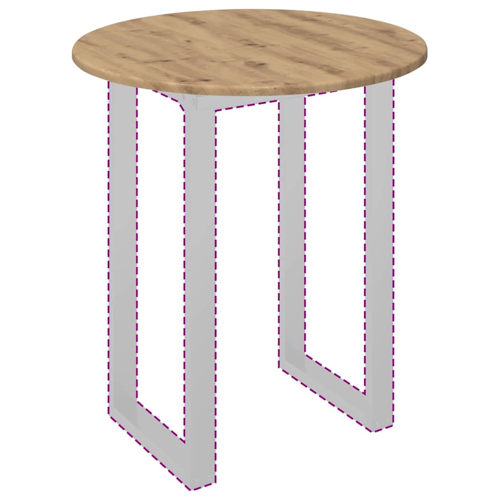 Piano del tavolo rovere artigianale 60 x 60 x 1.5 cm 880410