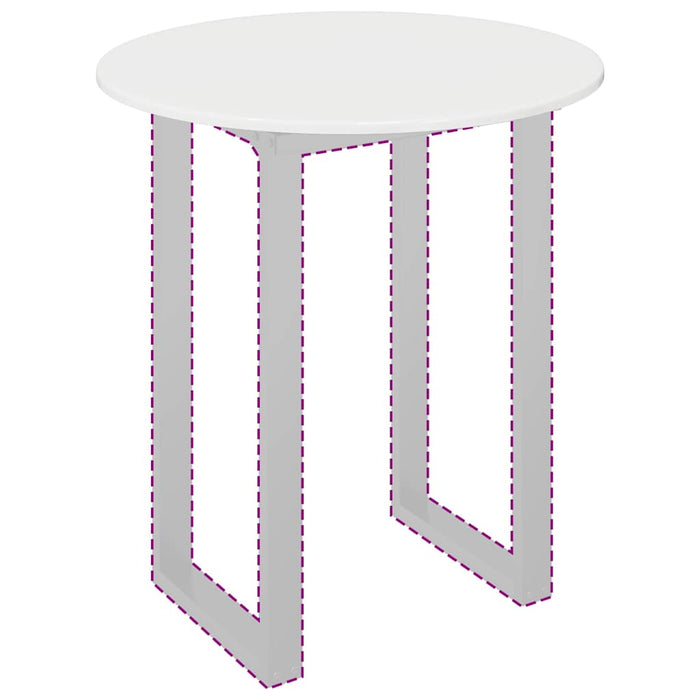 Piano del tavolo Bianco lucido 70 x 70 x 1.5 cm 880415