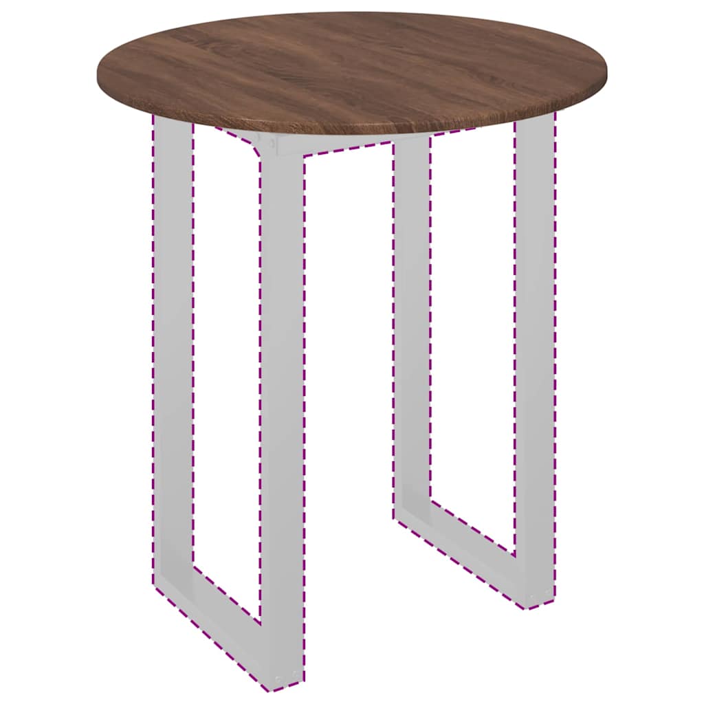 Piano del tavolo Rovere marrone 70 x 70 x 1.5 cm 880418