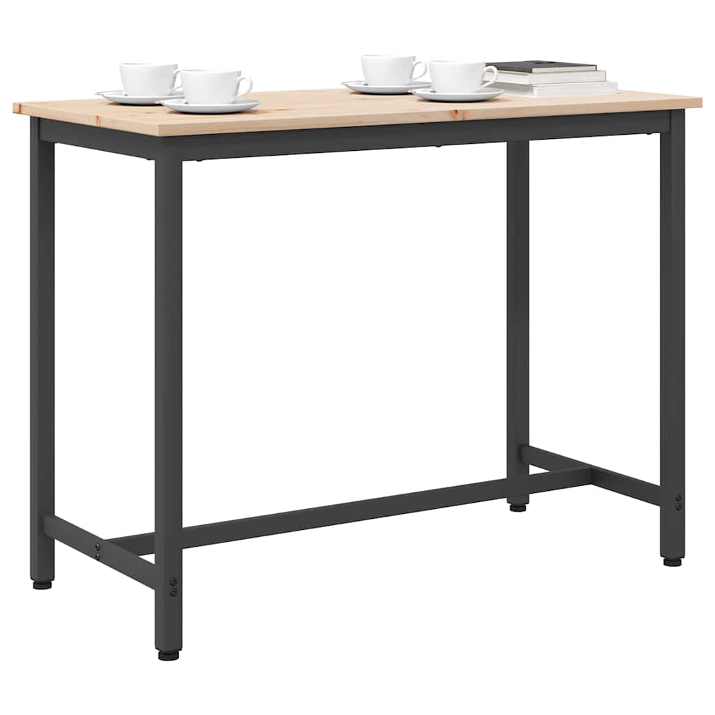 tavolo Naturale 100 x 50 x 77 cm Legno ingegnerizzato e acciaio 873784