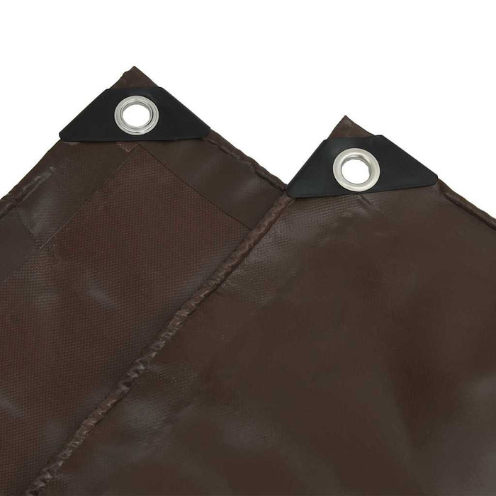 Telo 650g / m² Marrone 2 x 3 m Tela con rivestimento in PVC 42017705