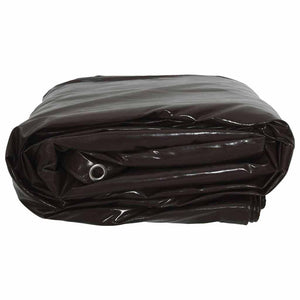 Telo 650g / m² Marrone 1,5 x 20 m Tela con rivestimento in PVC 42017717