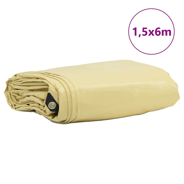 Telo 650g / m² Beige 1,5 x 6 m Tela con rivestimento in PVC 42017739