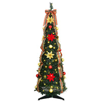 Albero di Natale artificiale con 50 LED Verde 120 cm PVC 42018630