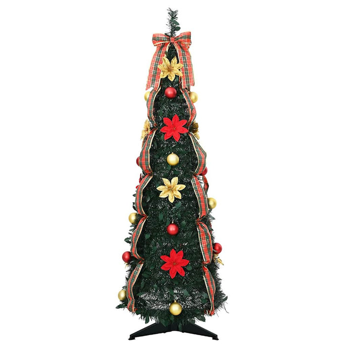 Albero di Natale artificiale con 50 LED Verde 120 cm PVC 42018630
