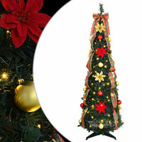 Albero di Natale artificiale con 100 LED Verde 150 cm PVC 42018631