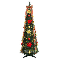 Albero di Natale artificiale con 100 LED Verde 150 cm PVC 42018631