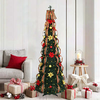 Albero di Natale artificiale con 150 LED Verde 180 cm PVC 42018632