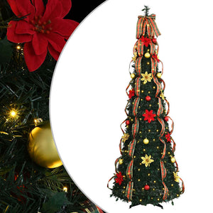 Albero di Natale Artificiale-Albero Natalizio con 150 LED Verde 180 cm PVC