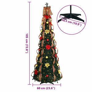 Albero di Natale artificiale con 150 LED Verde 180 cm PVC 42018632