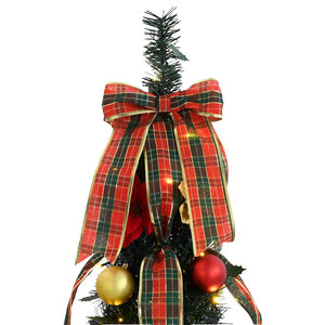 Albero di Natale Artificiale-Albero Natalizio con 200 LED Verde 210 cm PVC