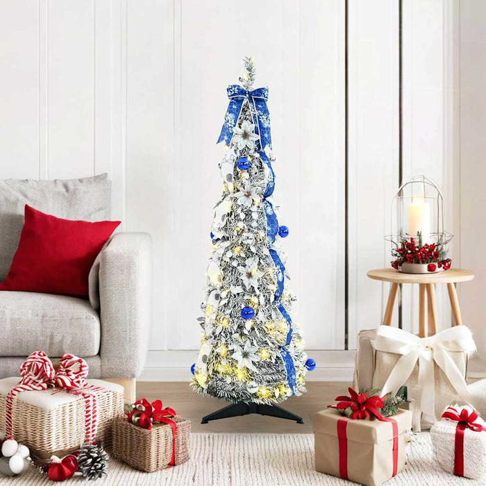 Albero di Natale artificiale con 50 LED Verde 120 cm PVC 42018634