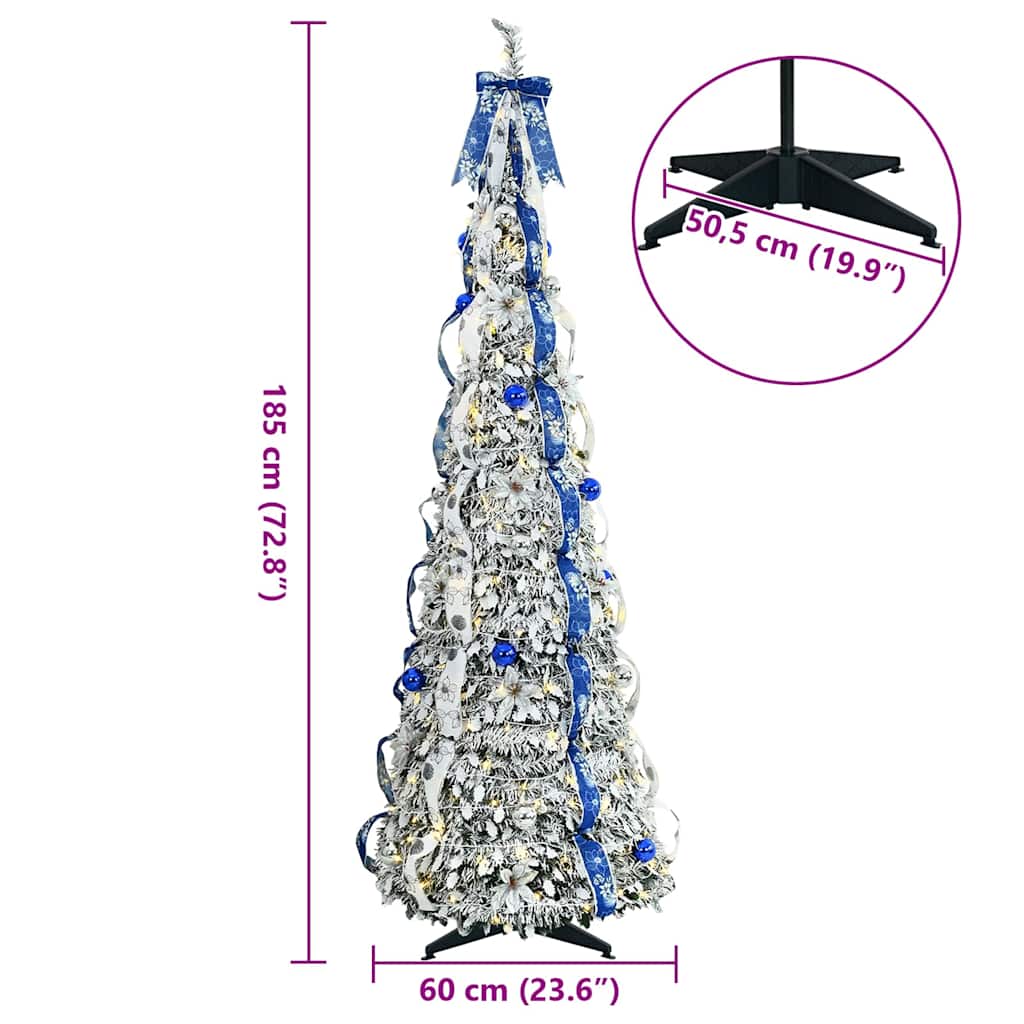 Albero di Natale artificiale con 150 LED Verde 180 cm PVC 42018636
