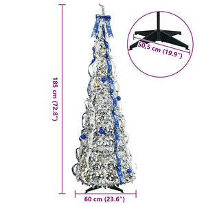 Albero di Natale artificiale con 150 LED Verde 180 cm PVC 42018636