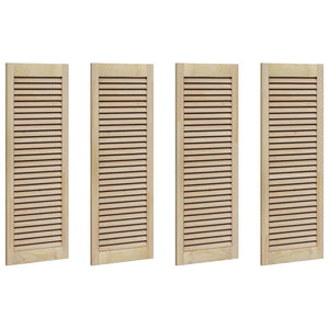 vidaXL Porte per Armadi con porta 4 pcs Marrone 110 x 39.5 x 2.1 cm