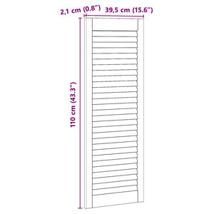 vidaXL Porte per Armadi con porta 4 pcs Marrone 110 x 39.5 x 2.1 cm
